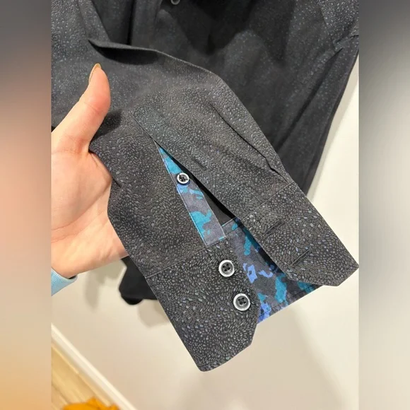 MENS ROBERT GRAHAM BLACK DRESS SHIRT - Picture 7 of 7